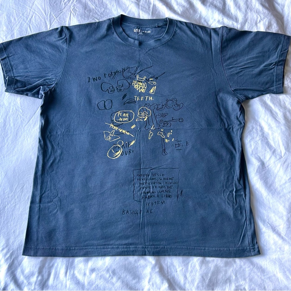 Uniqlo Blue Basquiat Graphic Tee
